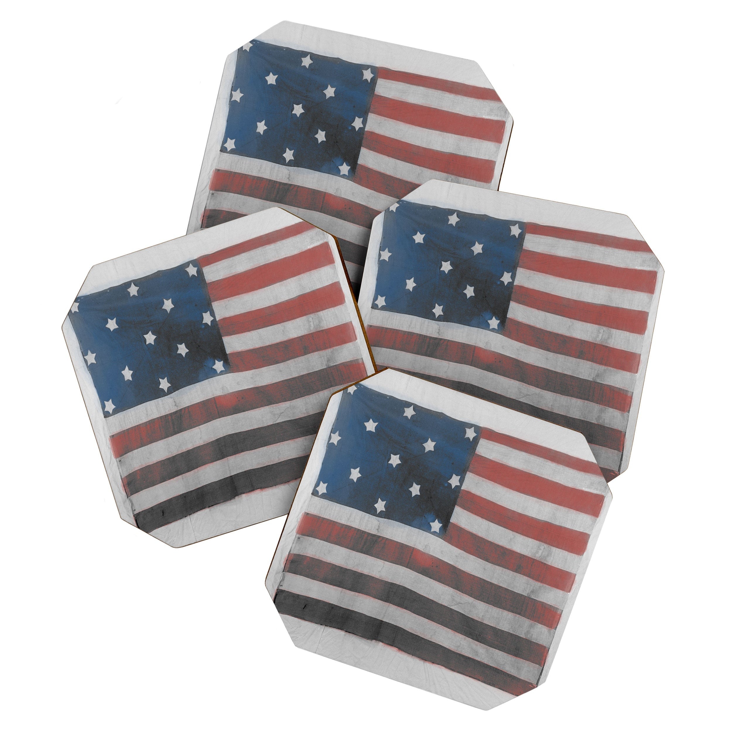DENY Designs Flag Attributed to Elizabeth Schuyler Hamilton Coaster Set