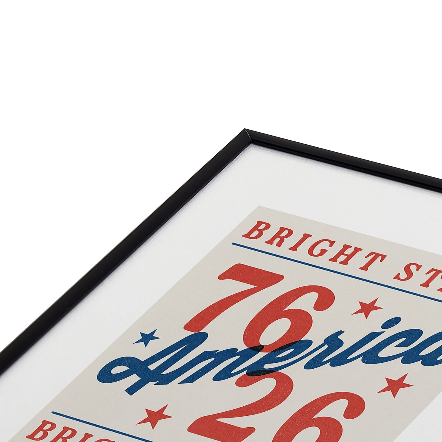 DENY Designs Bright Stars Bright Stripes Metal Framed Art Print