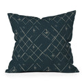 Little Om Starry Web navy Outdoor Throw Pillow
