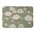Gabriela Fuente Olive Floral Roberta Memory Foam Bath Mat