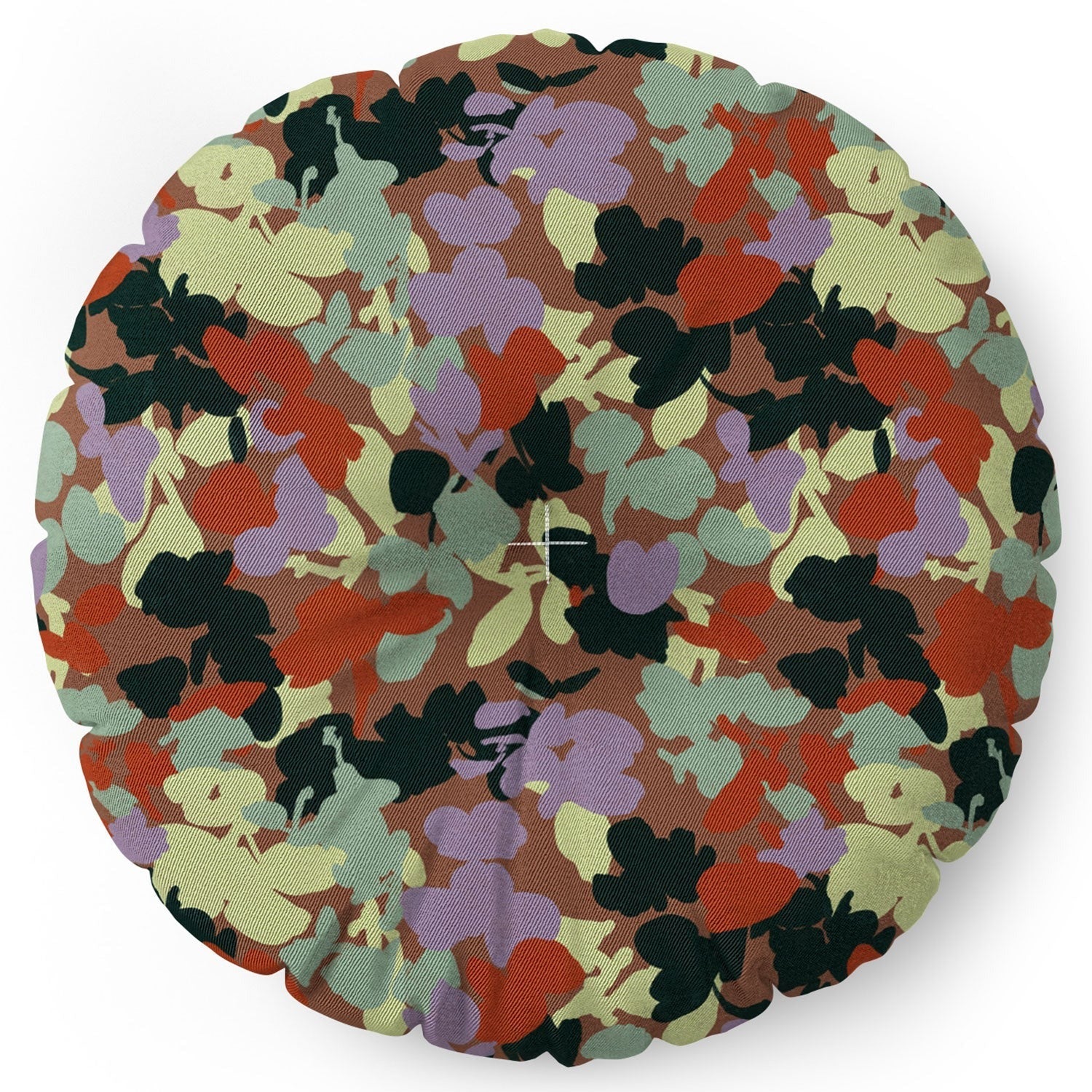 Marta Barragan Camarasa Retro Bloom Medley Floor Pillow Round