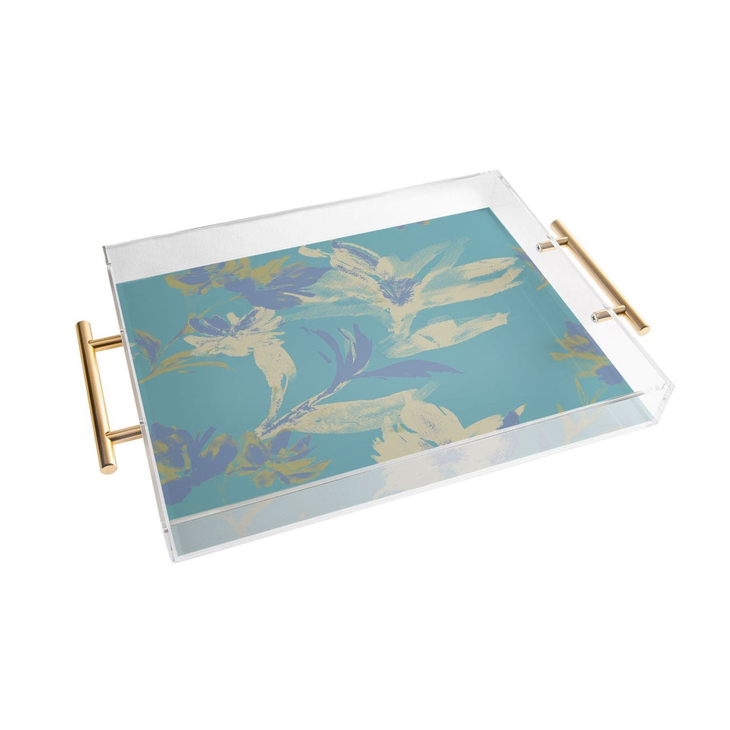 Gabriela Fuente Emma Floral Acrylic Tray
