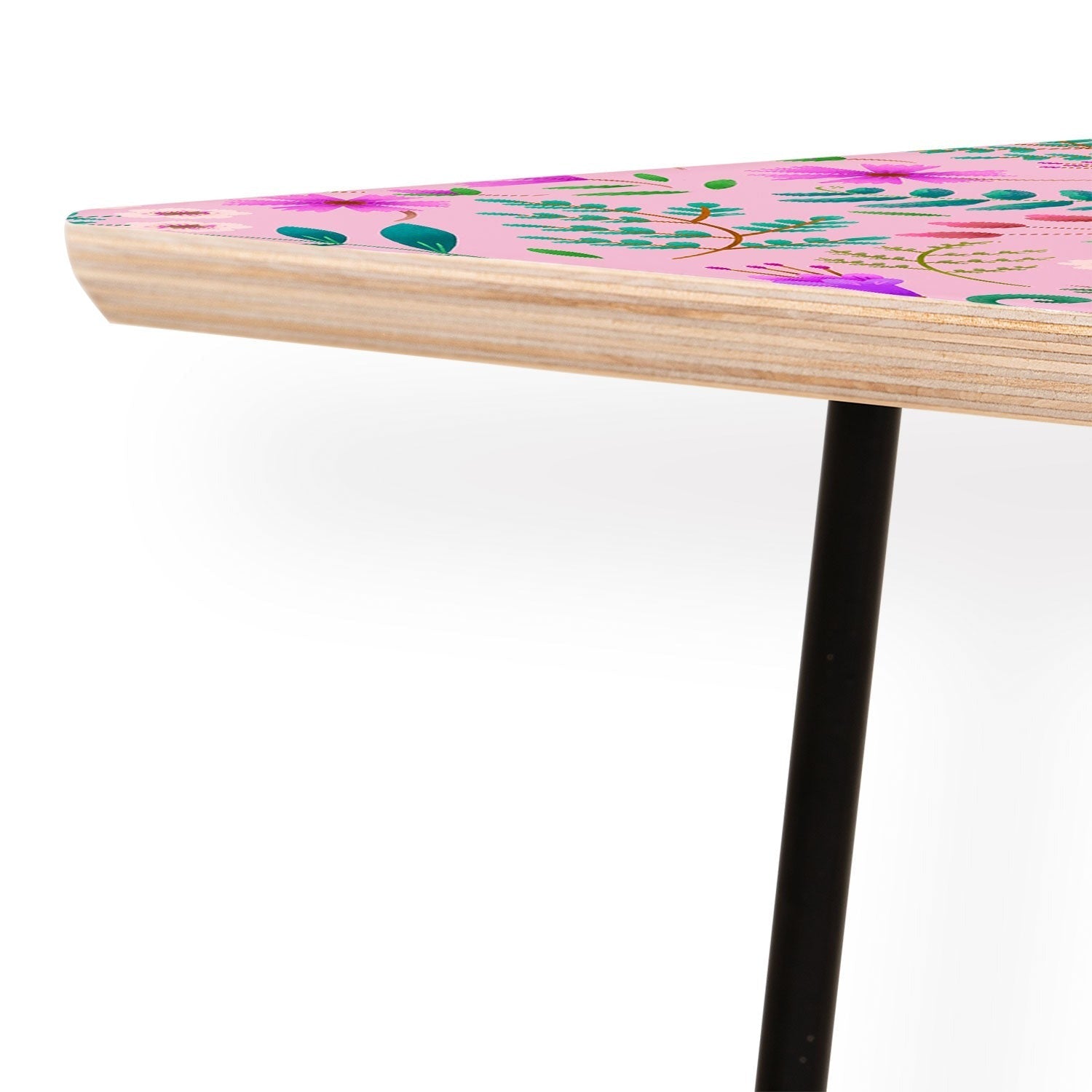 Pimlada Phuapradit Ditsy Purple Floral Half Drop Coffee Table