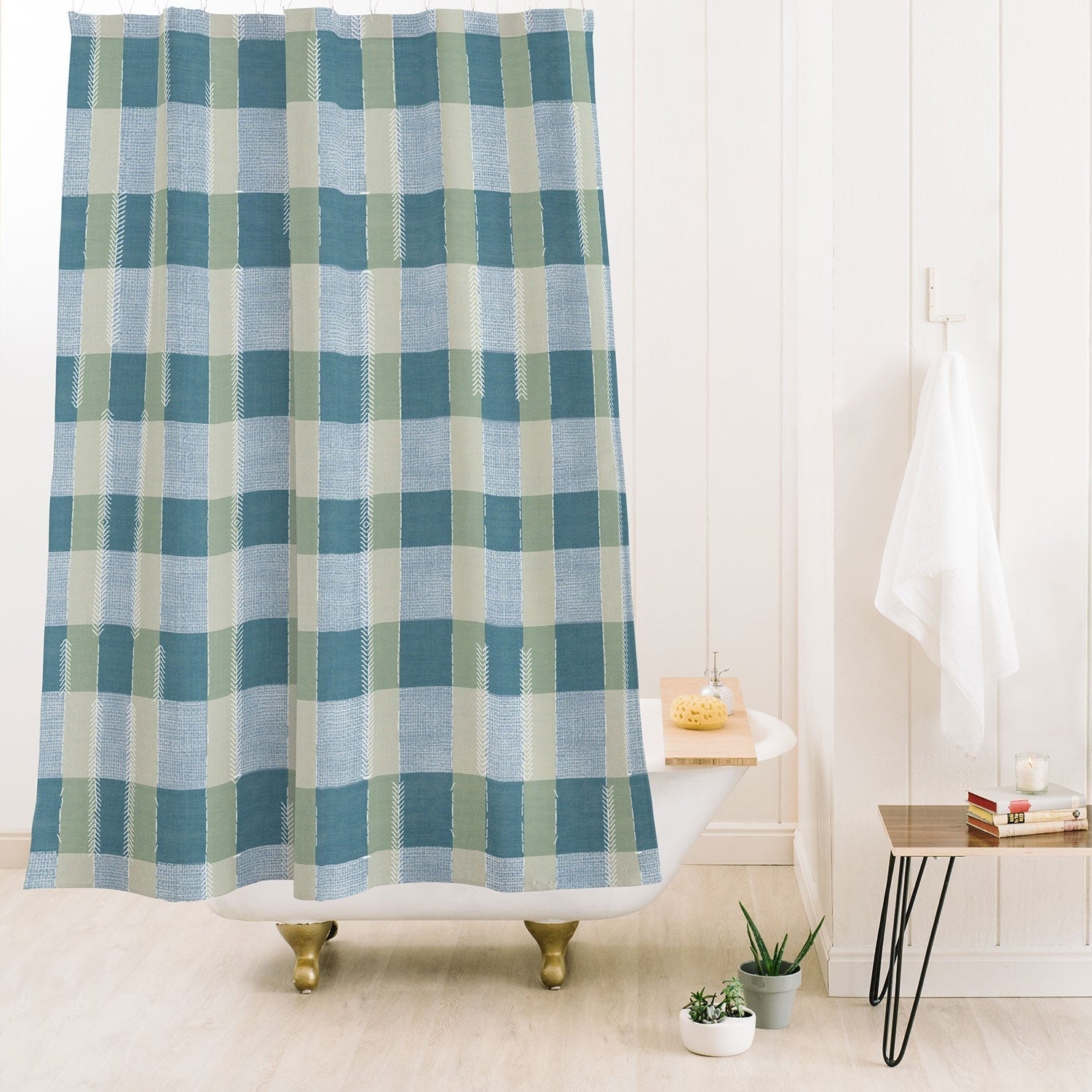 Marta Barragan Camarasa Country Style Checks Shower Curtain