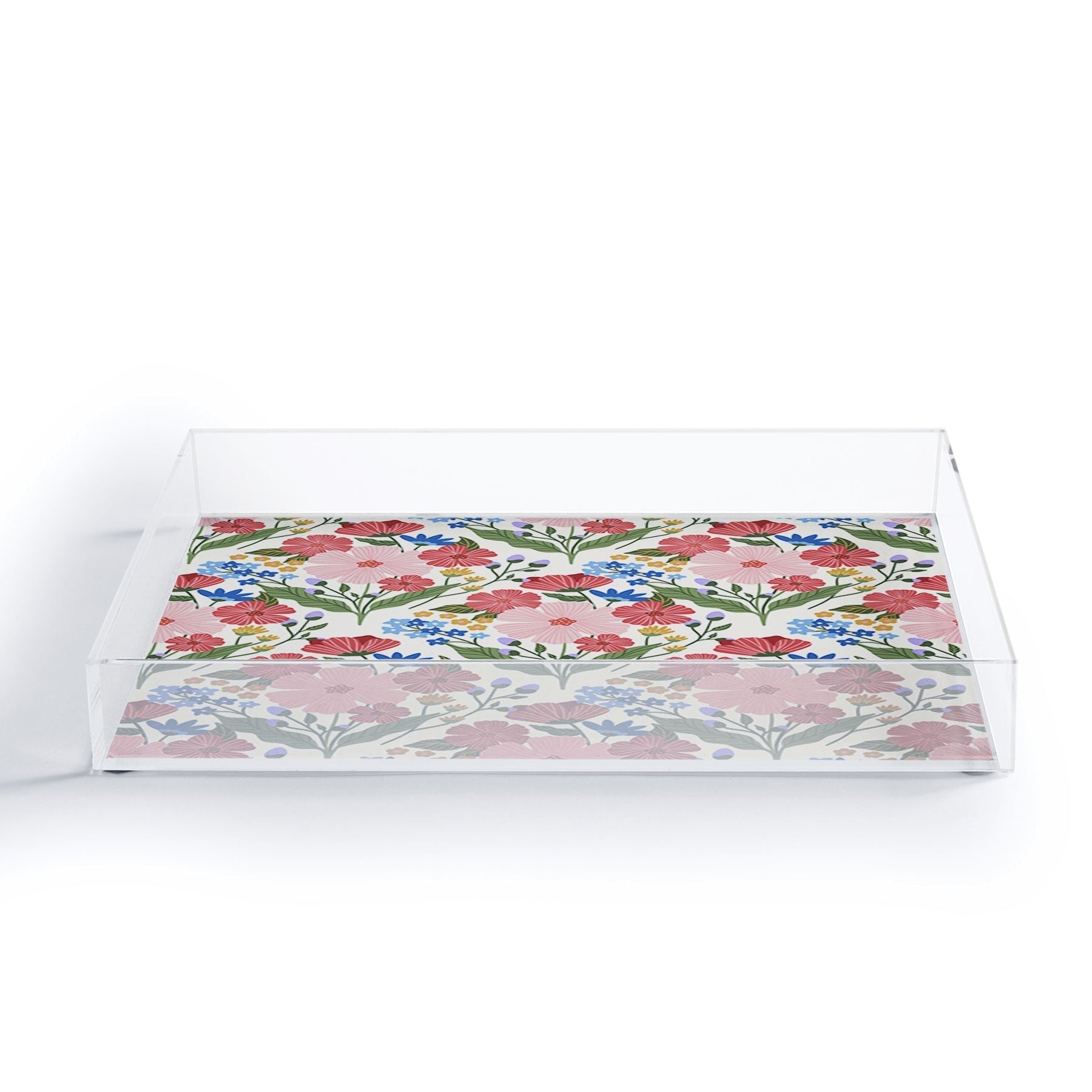 Design by Spark Wild Bloom Flowers Acrylic Tray