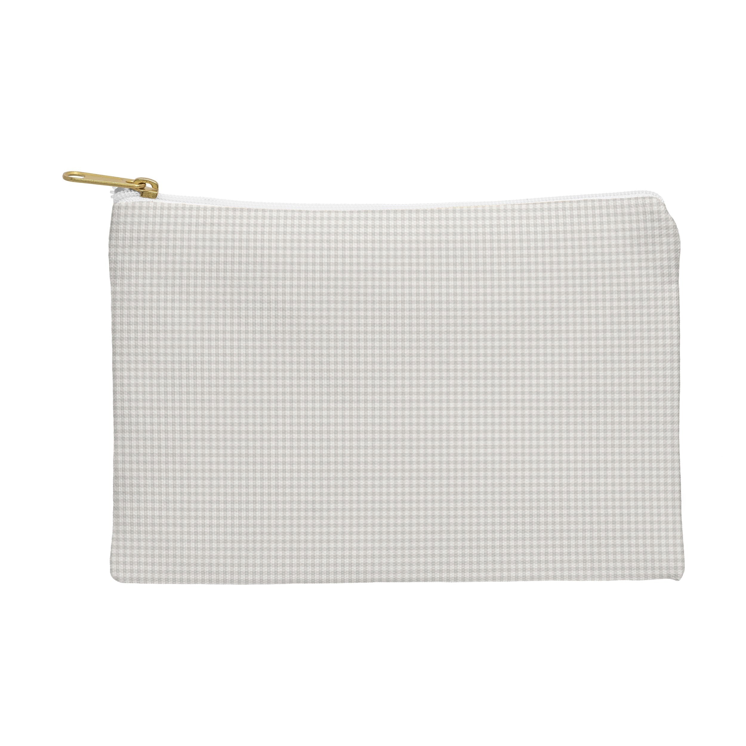 Colour Poems Gingham Plaid Pattern Cloud White Pouch