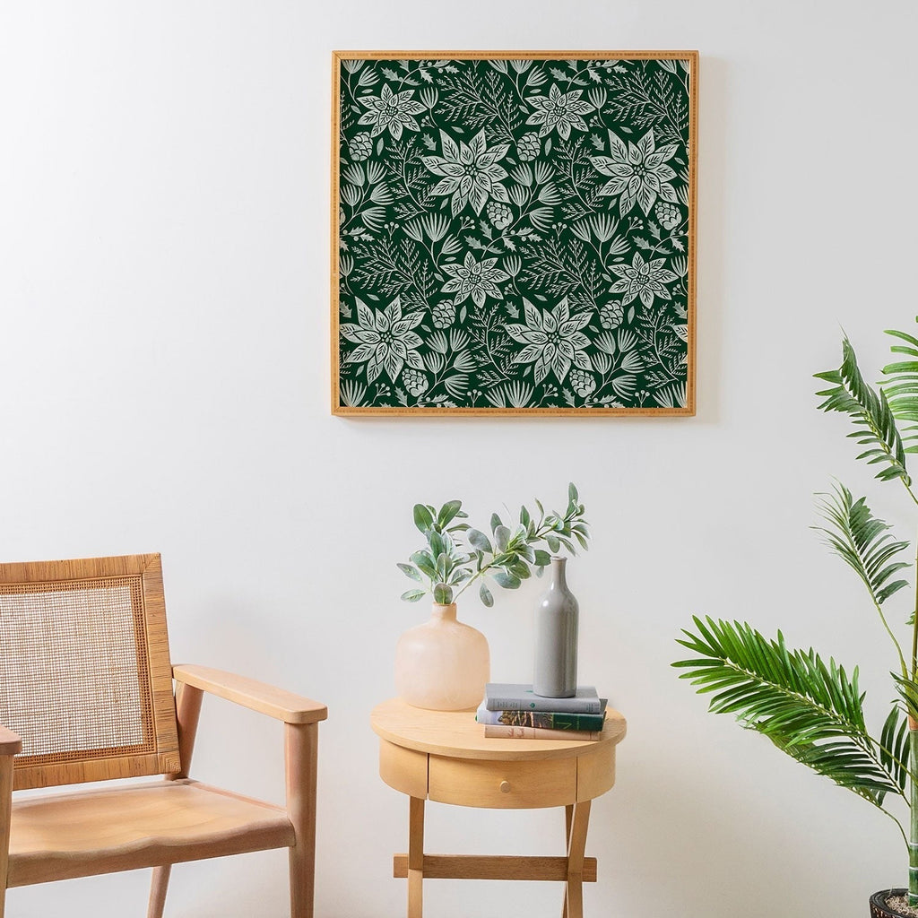 Pimlada Phuapradit Christmas Poinsettia Framed Wall Art