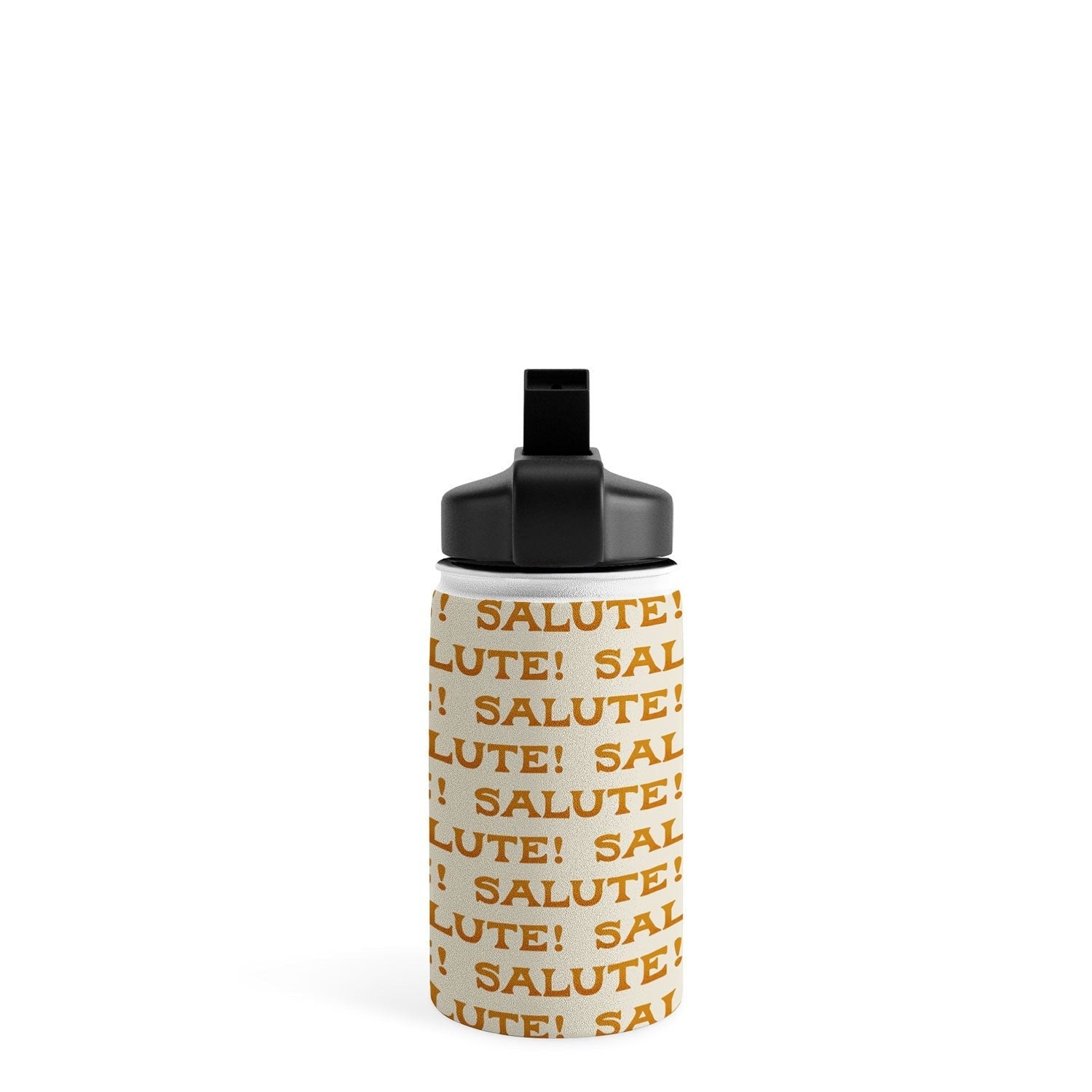 Jessica Molina Salute Gold Pattern on Cream Water Bottle