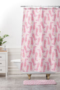 Love_Ryming Stars and Boots Shower Curtain And Mat