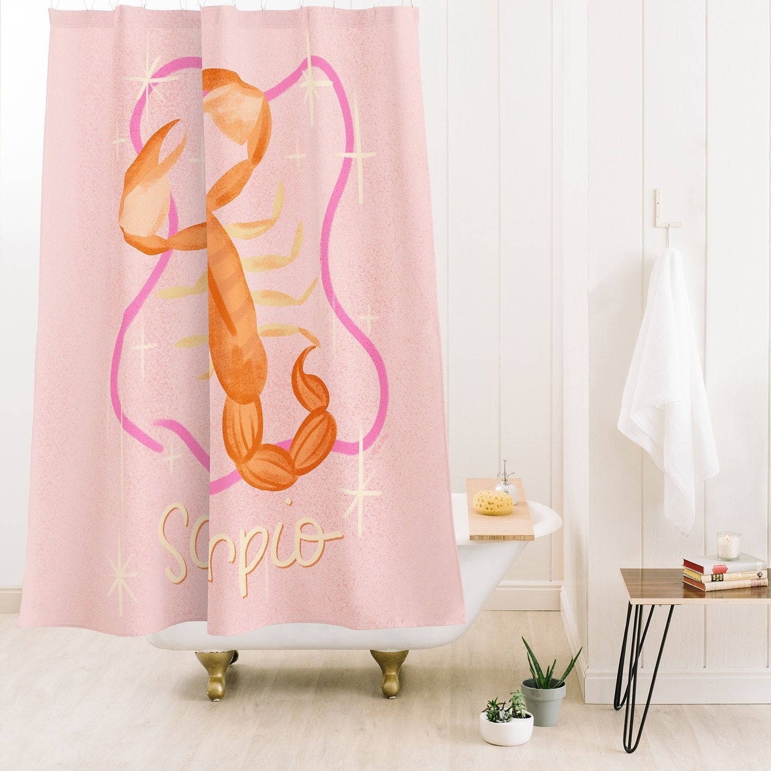Little Om Zodiac Sign Scorpio Shower Curtain