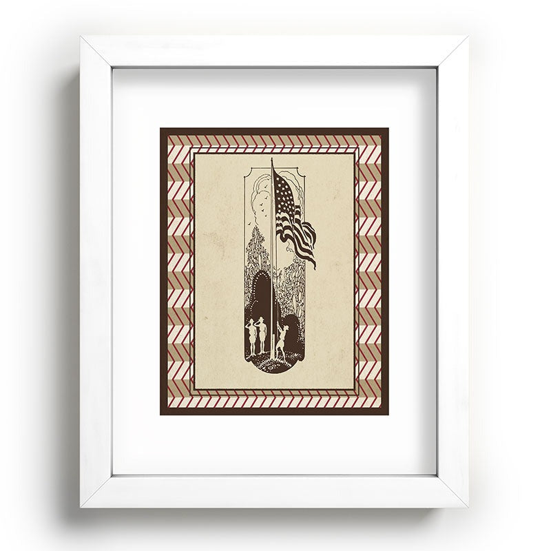 DENY Designs Flag Raisers Striped Square Recessed Framing Rectangle