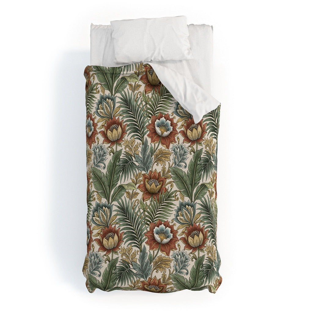 Marta Barragan Camarasa Retro Jungle Garden Duvet Cover