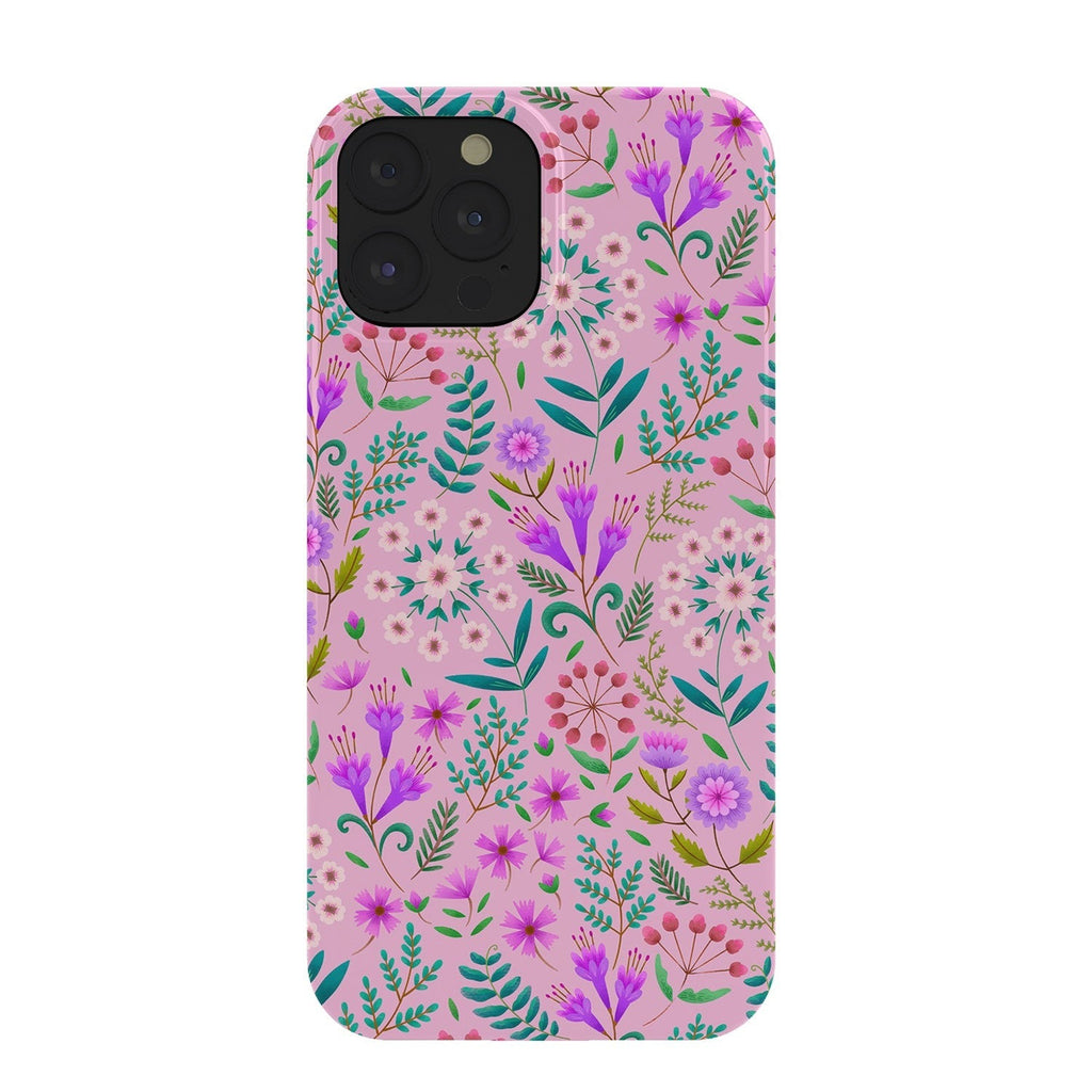 Pimlada Phuapradit Ditsy Purple Floral Half Drop Phone Case