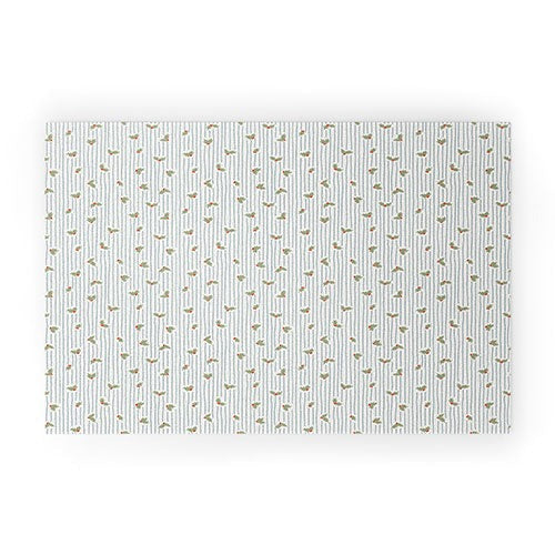 CoastL Studio Hand Drawn Holly Stripe Welcome Mat