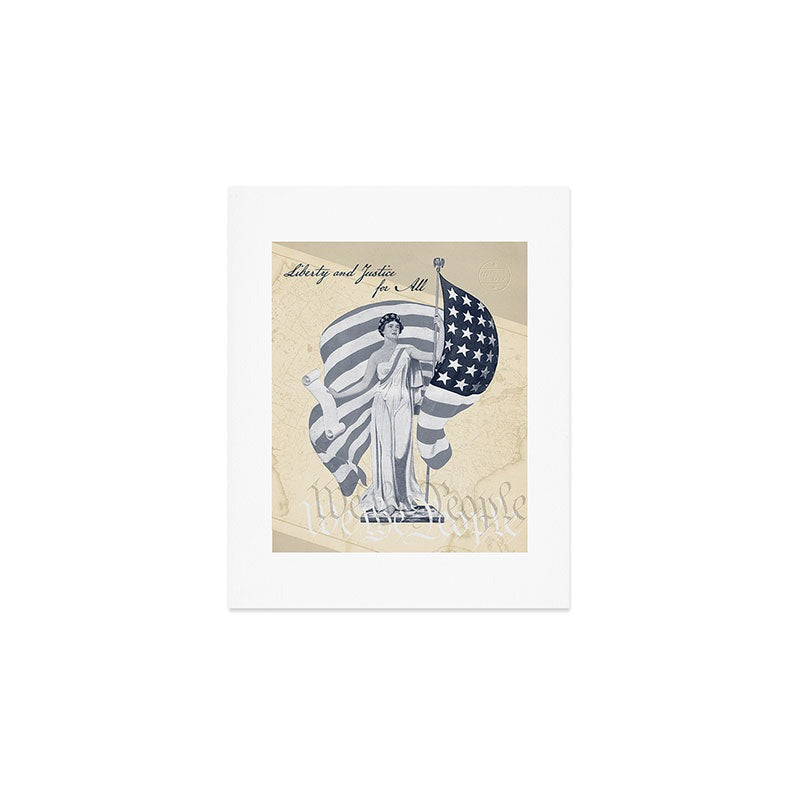 DENY Designs Liberty and Justice Woman Art Print