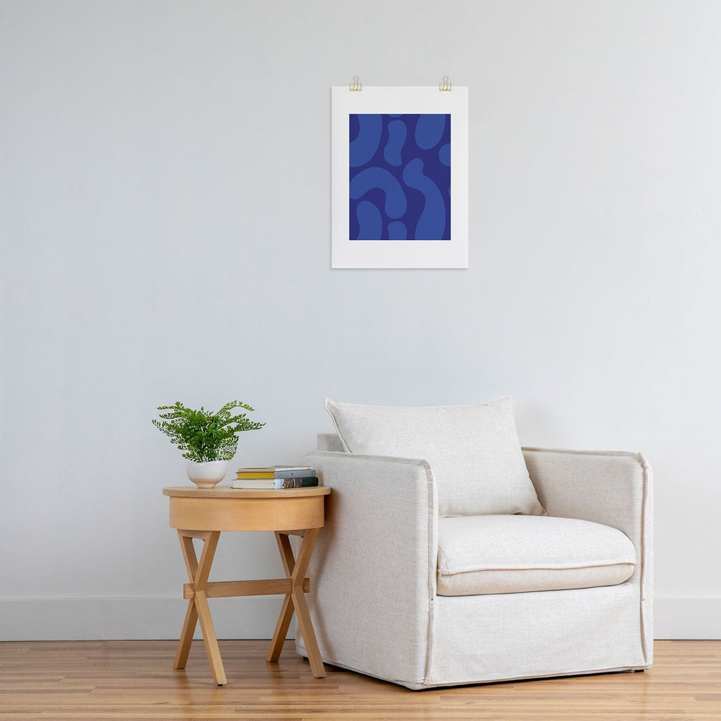 Camilla Foss Blue Pebble Art Print