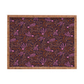 Little Om Pattern Shooting Stars plum Rectangular Tray