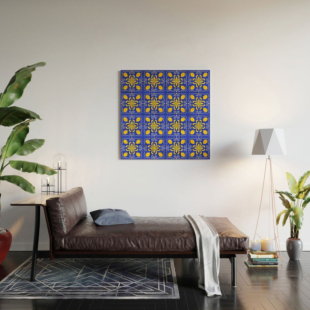 Design by Spark Dolce Vita Lemon Tile Wood Wall Mural