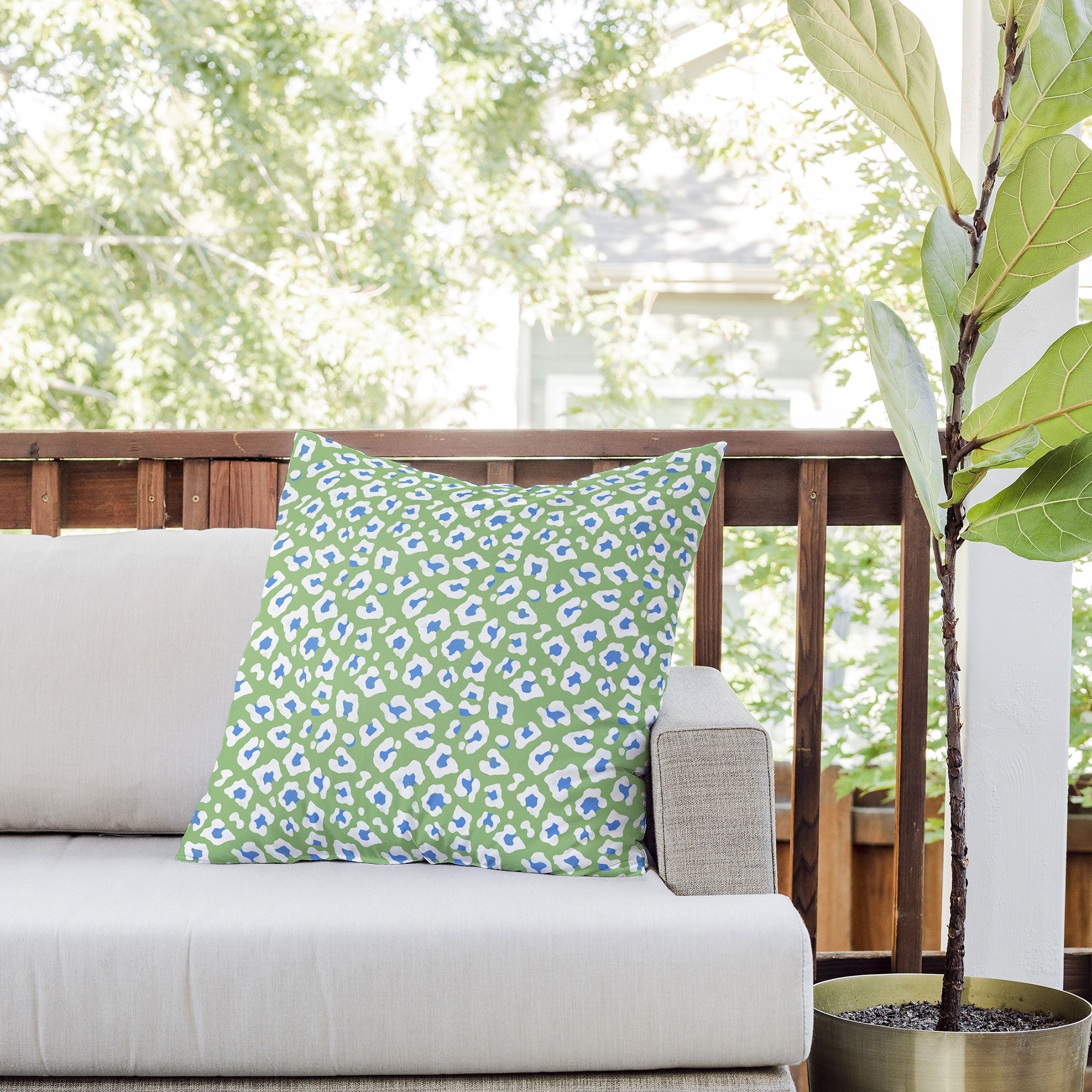 Avenie BR Cheetah Print Outdoor Throw Pillow