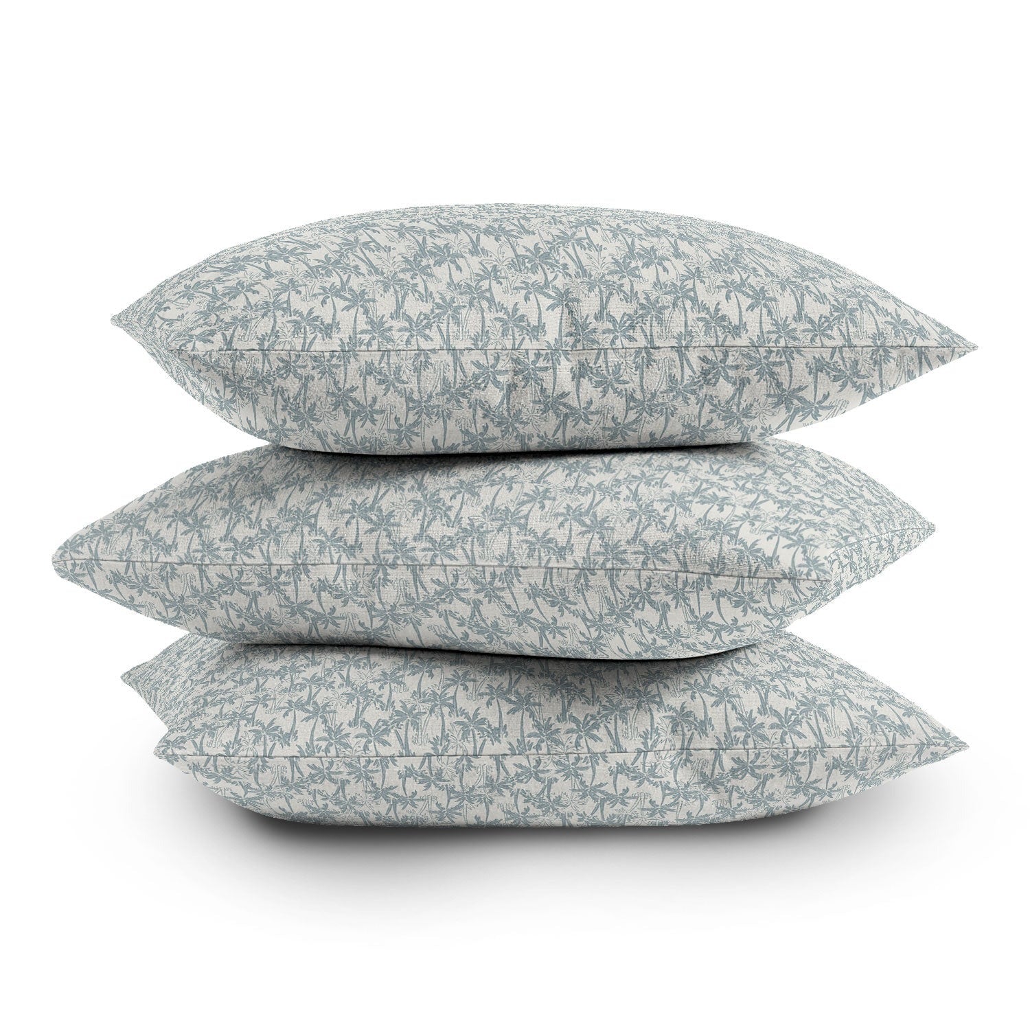 CoastL Studio Palm Forest Coastal Blue Throw Pillow