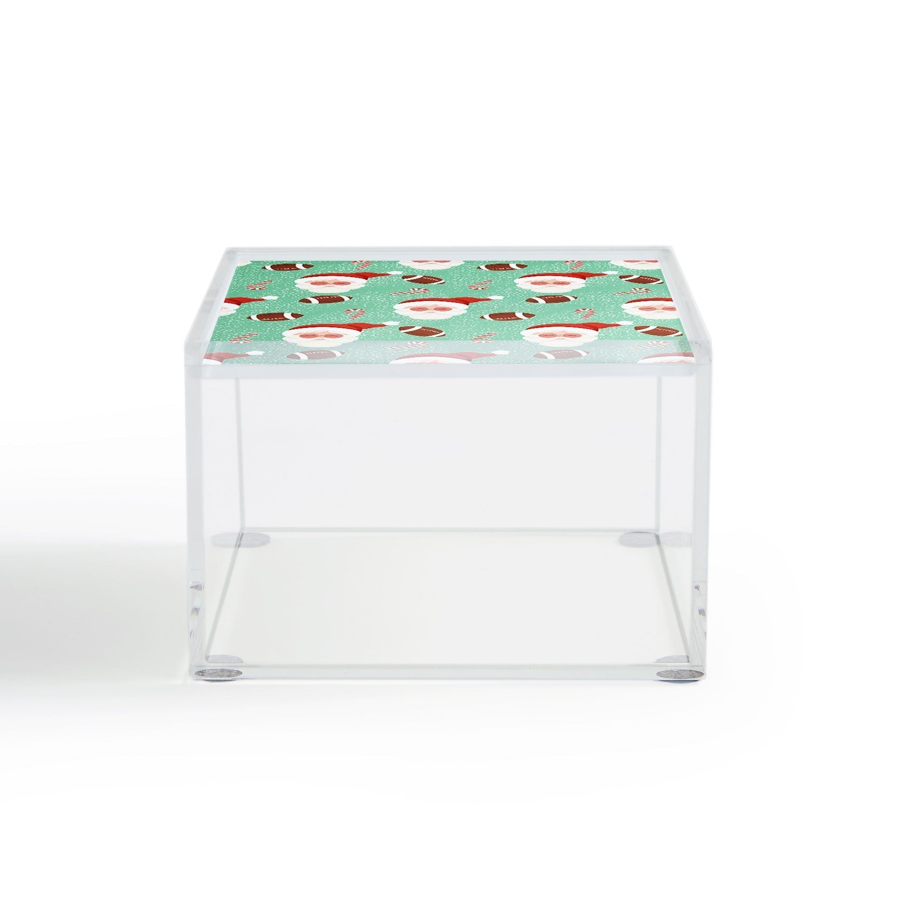 Design by Spark Sporty Football Santa Holiday Acrylic Box