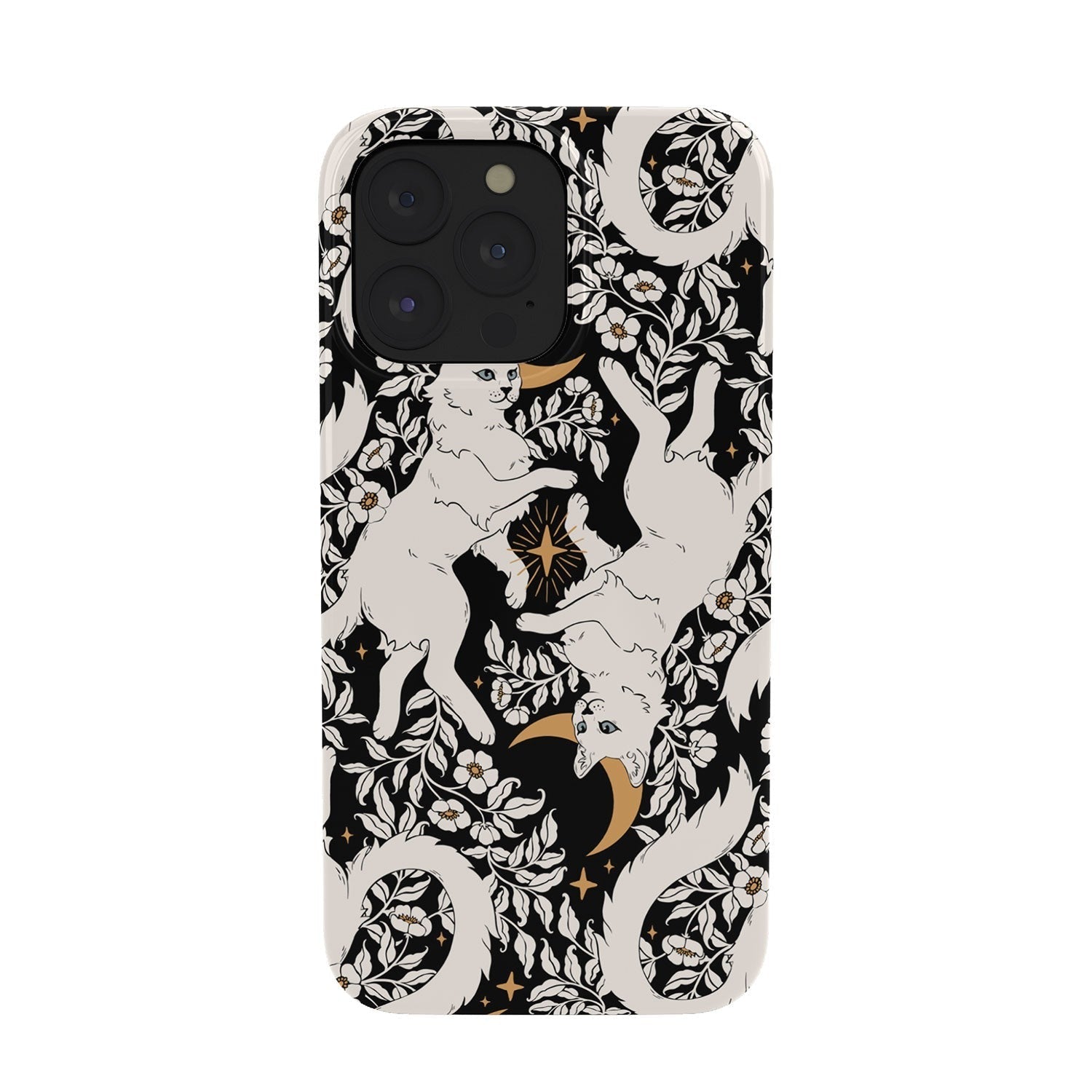 Avenie Celestial Cats Gold Phone Case