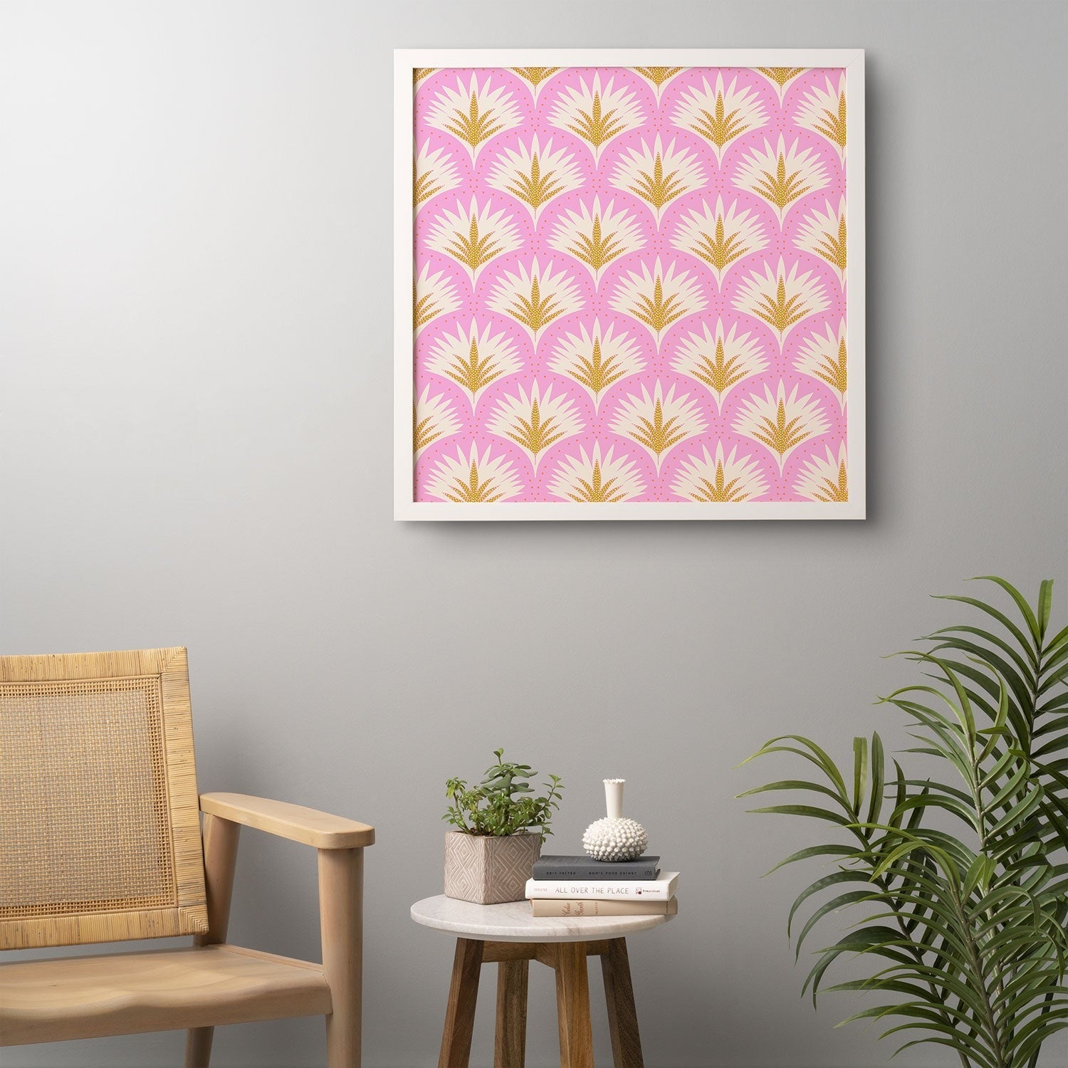 Jennifer Labre Pink Palmetto Framed Wall Art