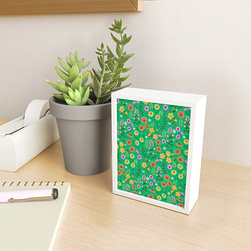 Pimlada Phuapradit Ditsy Spring Floral Green Framed Mini Art Print
