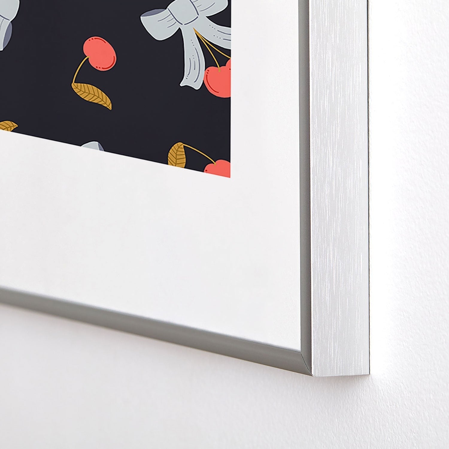 Jennifer Labre Cherries and Bows Metal Framed Art Print