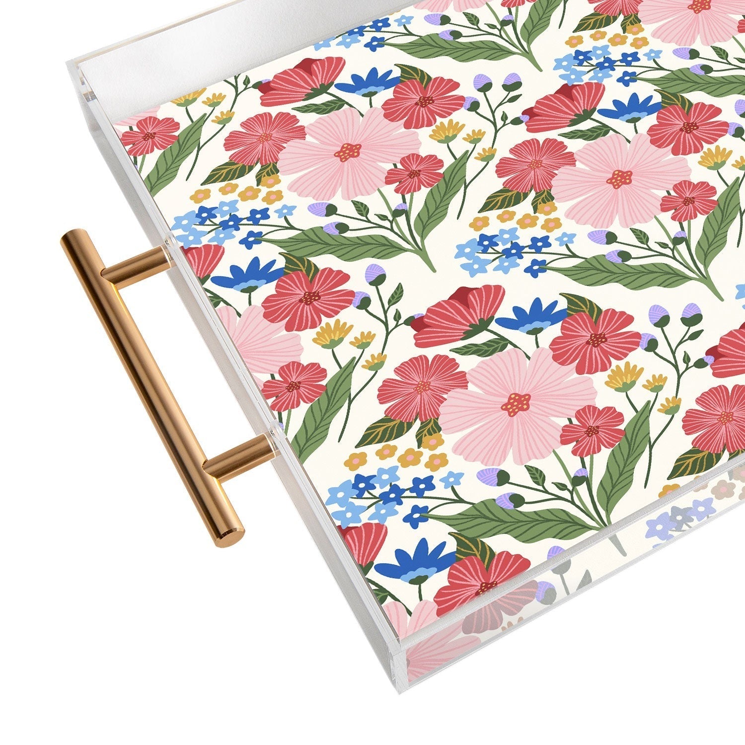 Design by Spark Wild Bloom Flowers Acrylic Tray