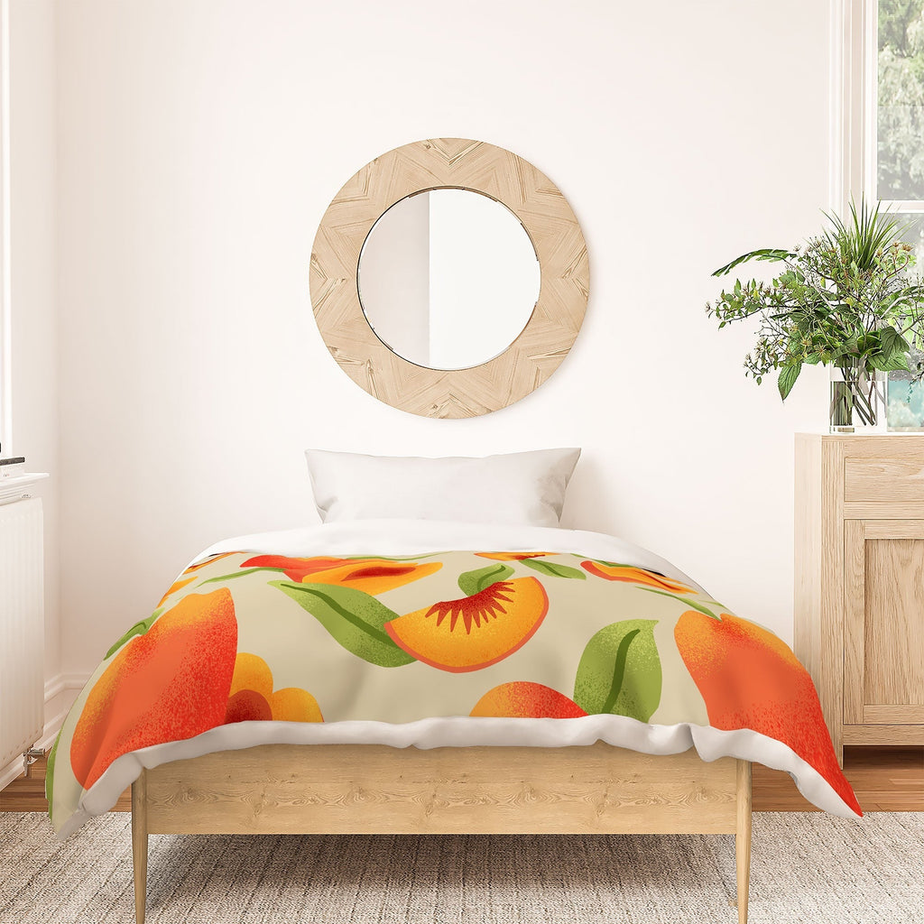 Jessica Molina Peach Pattern Duvet Cover