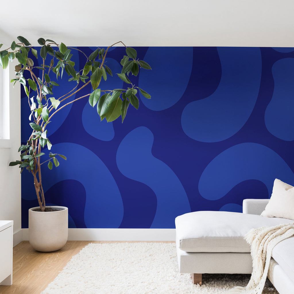 Camilla Foss Blue Pebble Wall Mural
