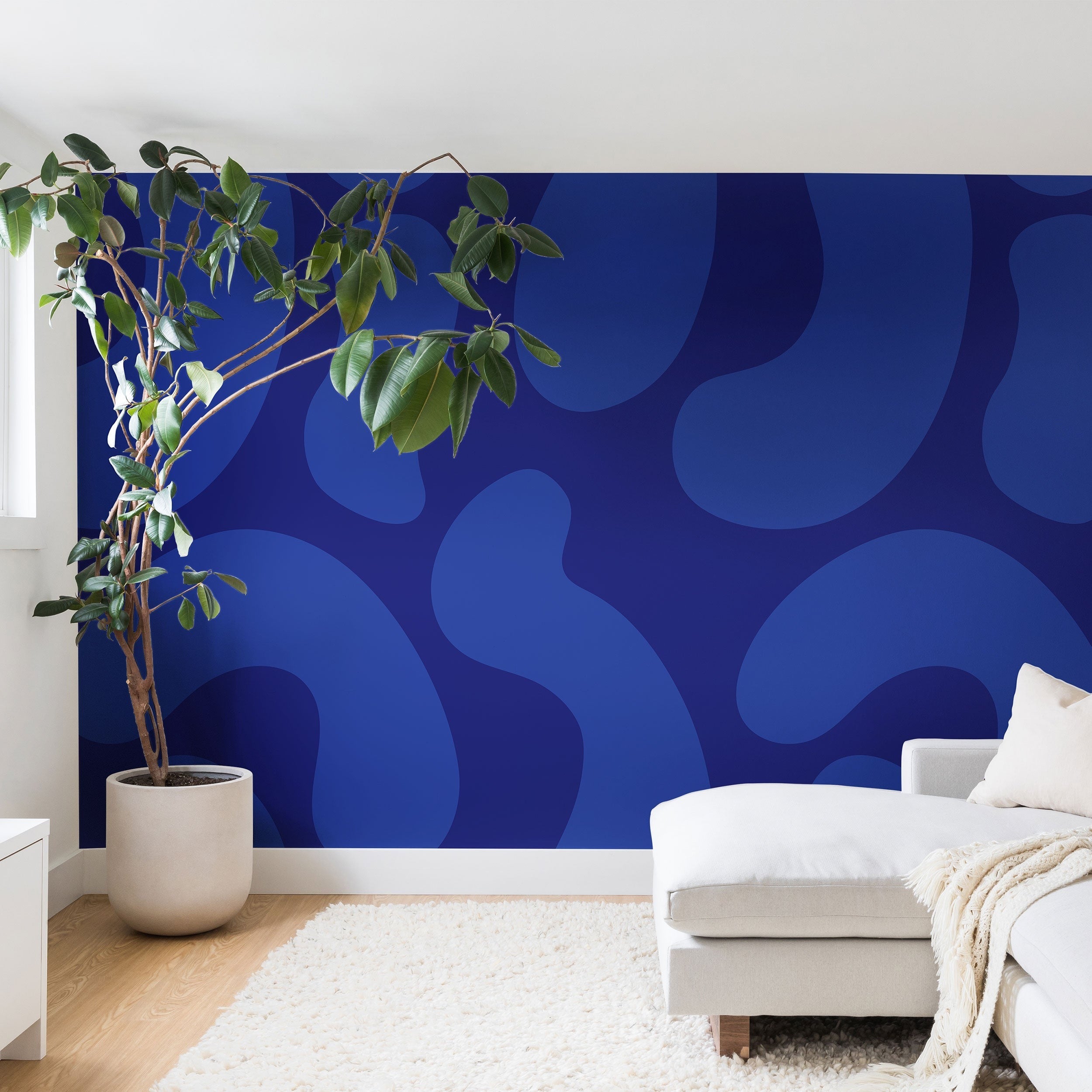 Camilla Foss Blue Pebble Wall Mural