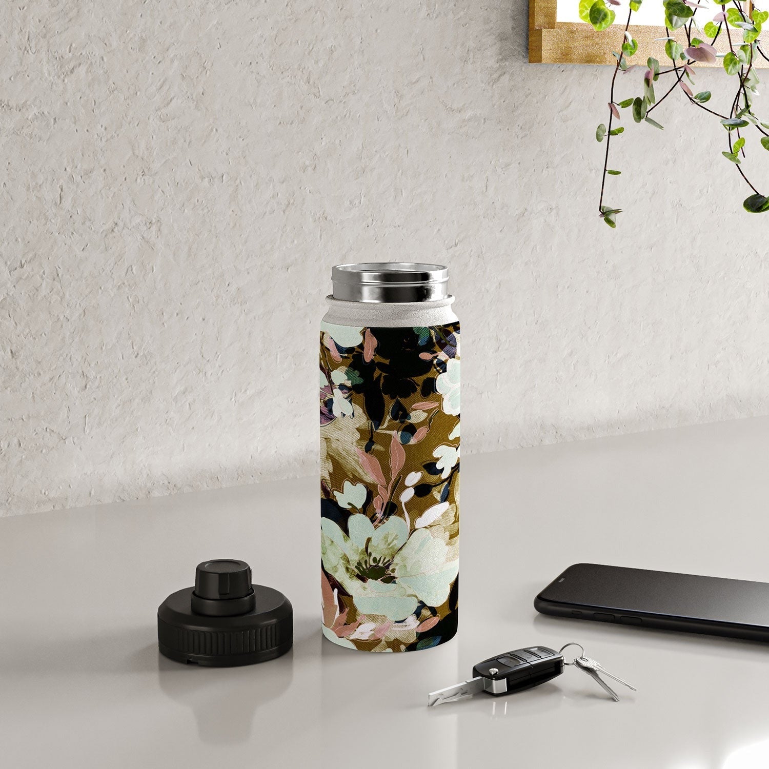 Marta Barragan Camarasa Romantic Floral Fusion Water Bottle