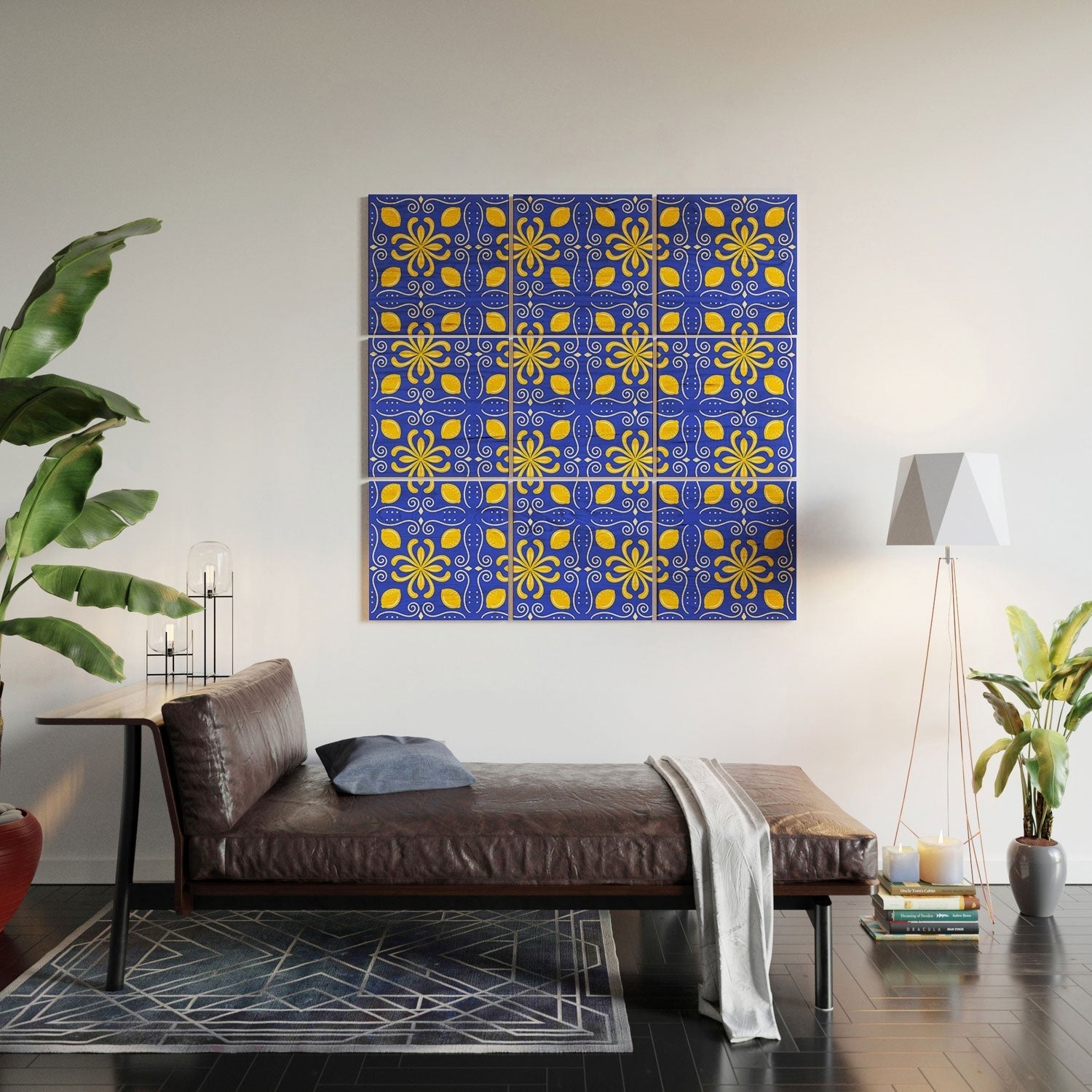 Design by Spark Dolce Vita Lemon Tile Wood Wall Mural