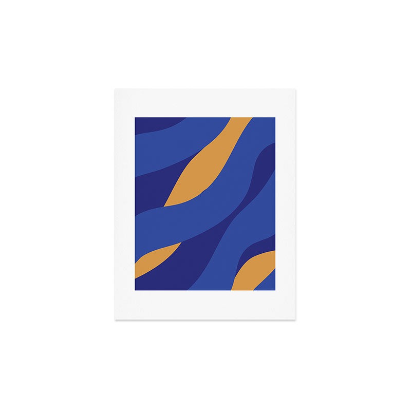 Camilla Foss Pebbles in Stream Art Print