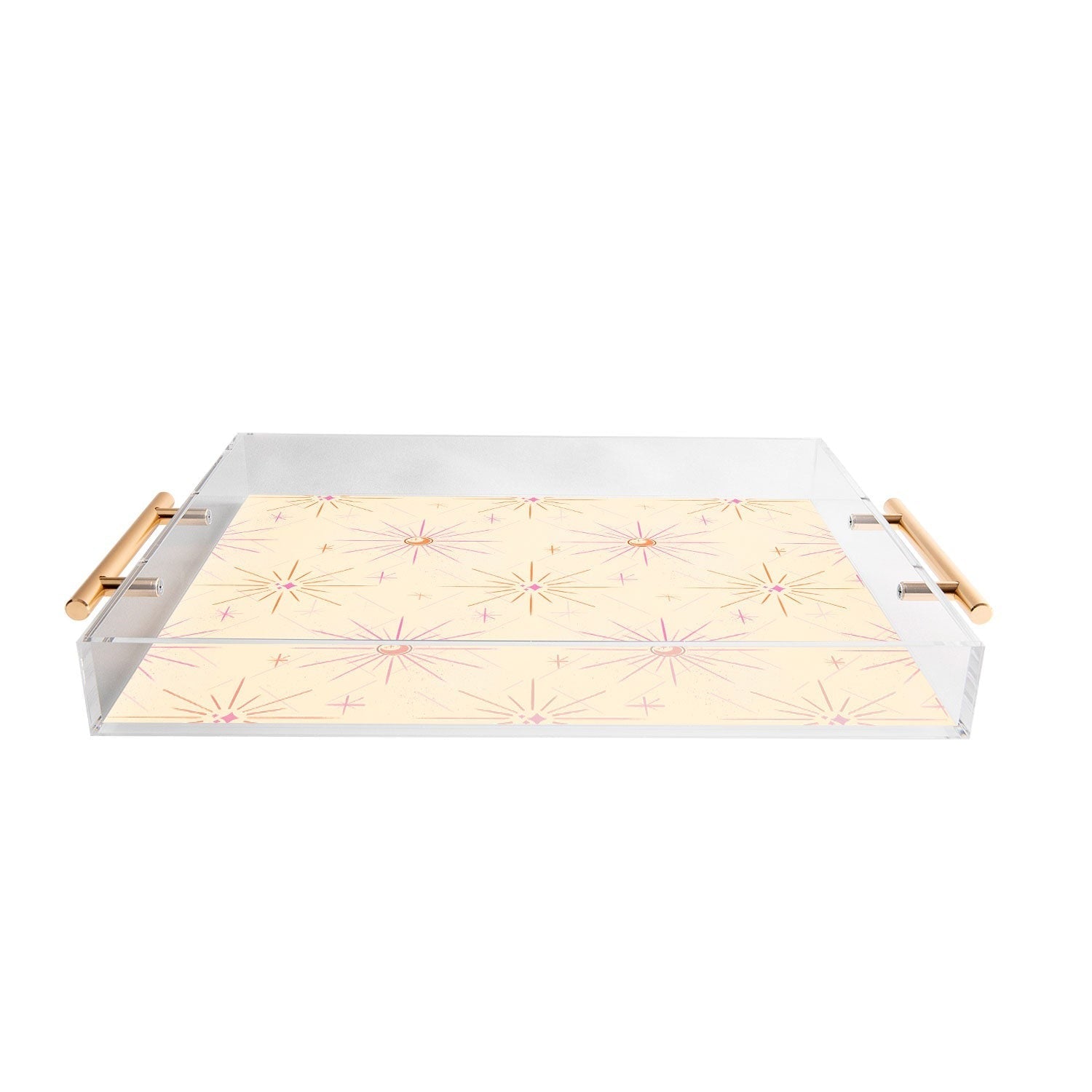 Little Om Pattern Little Moon cream Acrylic Tray