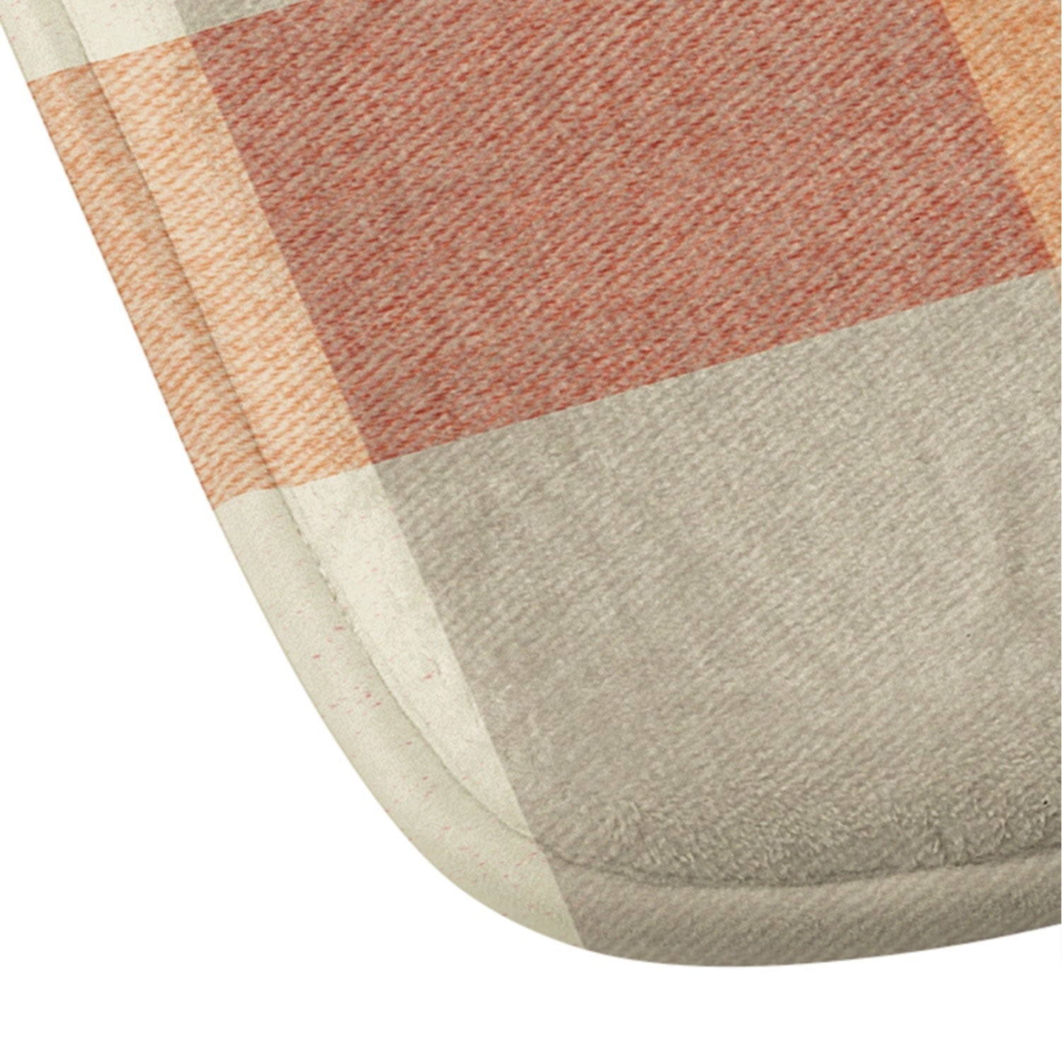 Marta Barragan Camarasa Retro Picnic Plaid Warm Tones Memory Foam Bath Mat