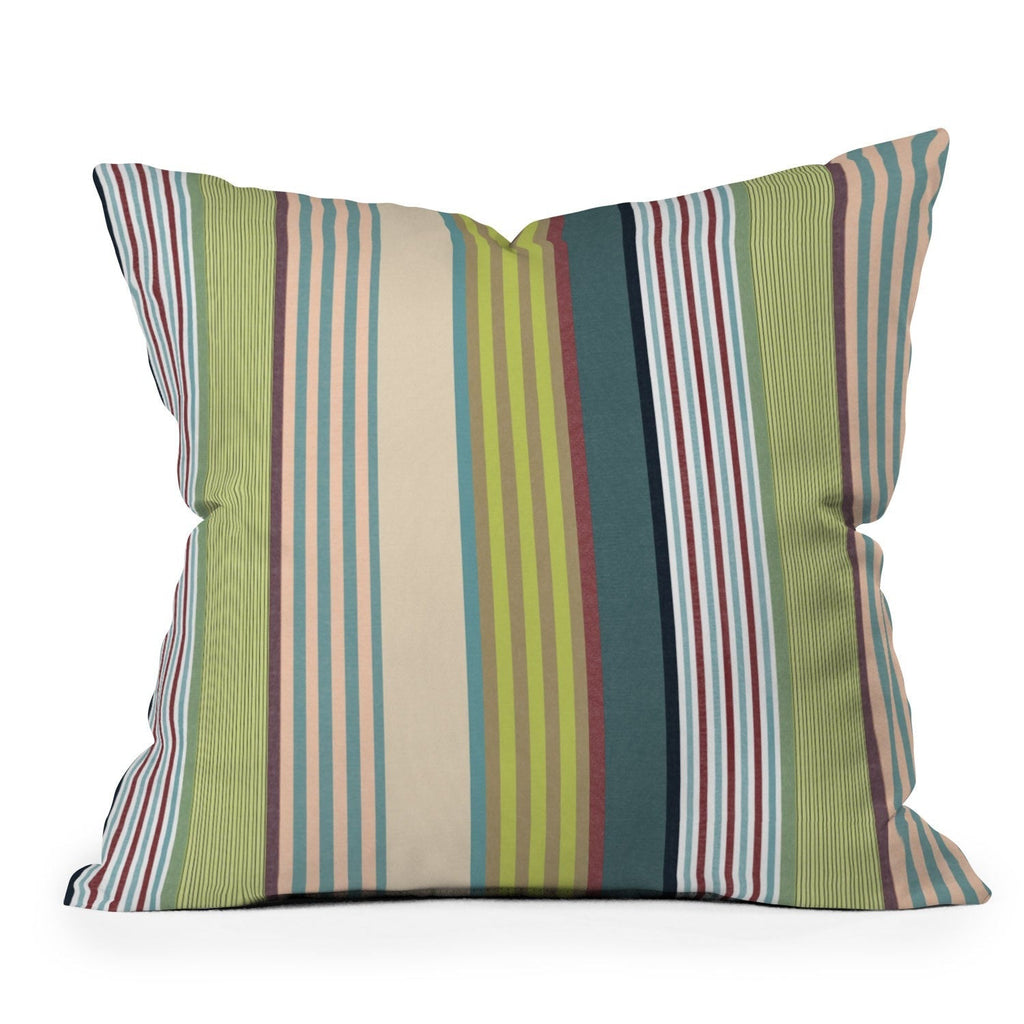 Marta Barragan Camarasa Colorful Stripe Delight Throw Pillow