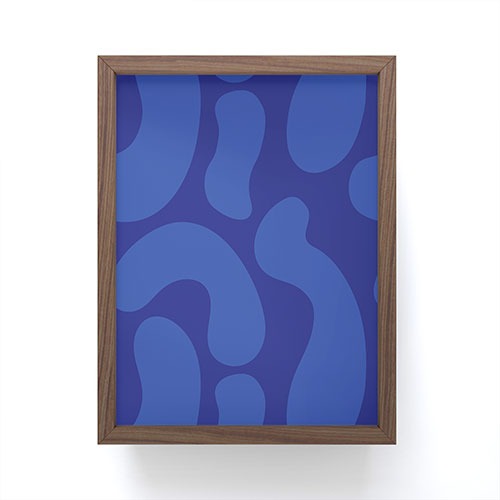 Camilla Foss Blue Pebble Framed Mini Art Print