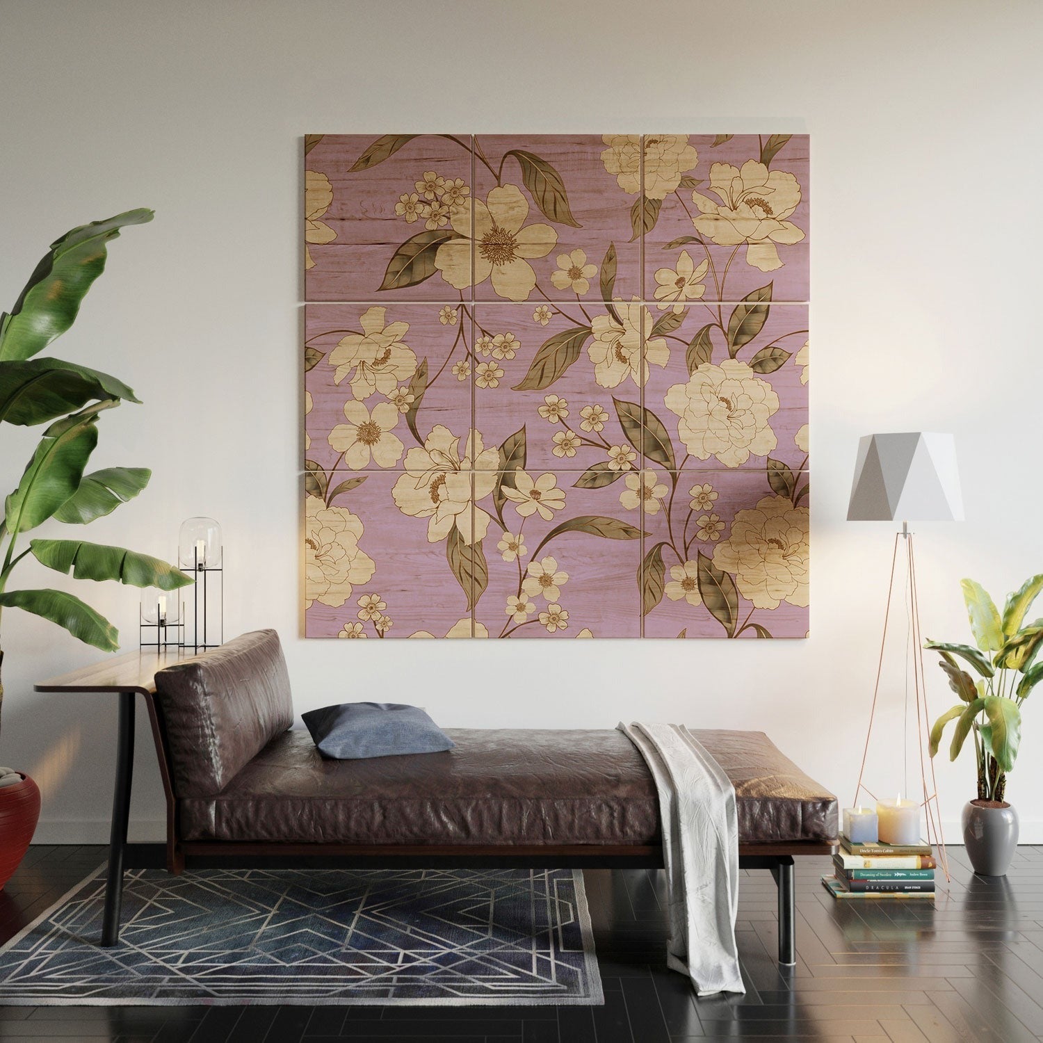 Gabriela Fuente Roberta lilac Wood Wall Mural