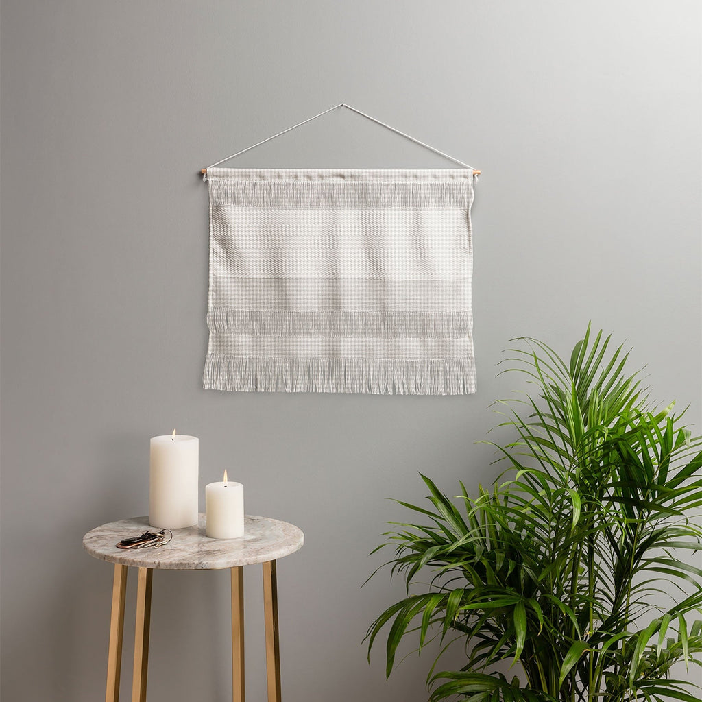 Colour Poems Gingham Plaid Pattern Cloud White Wall Hanging Landscape