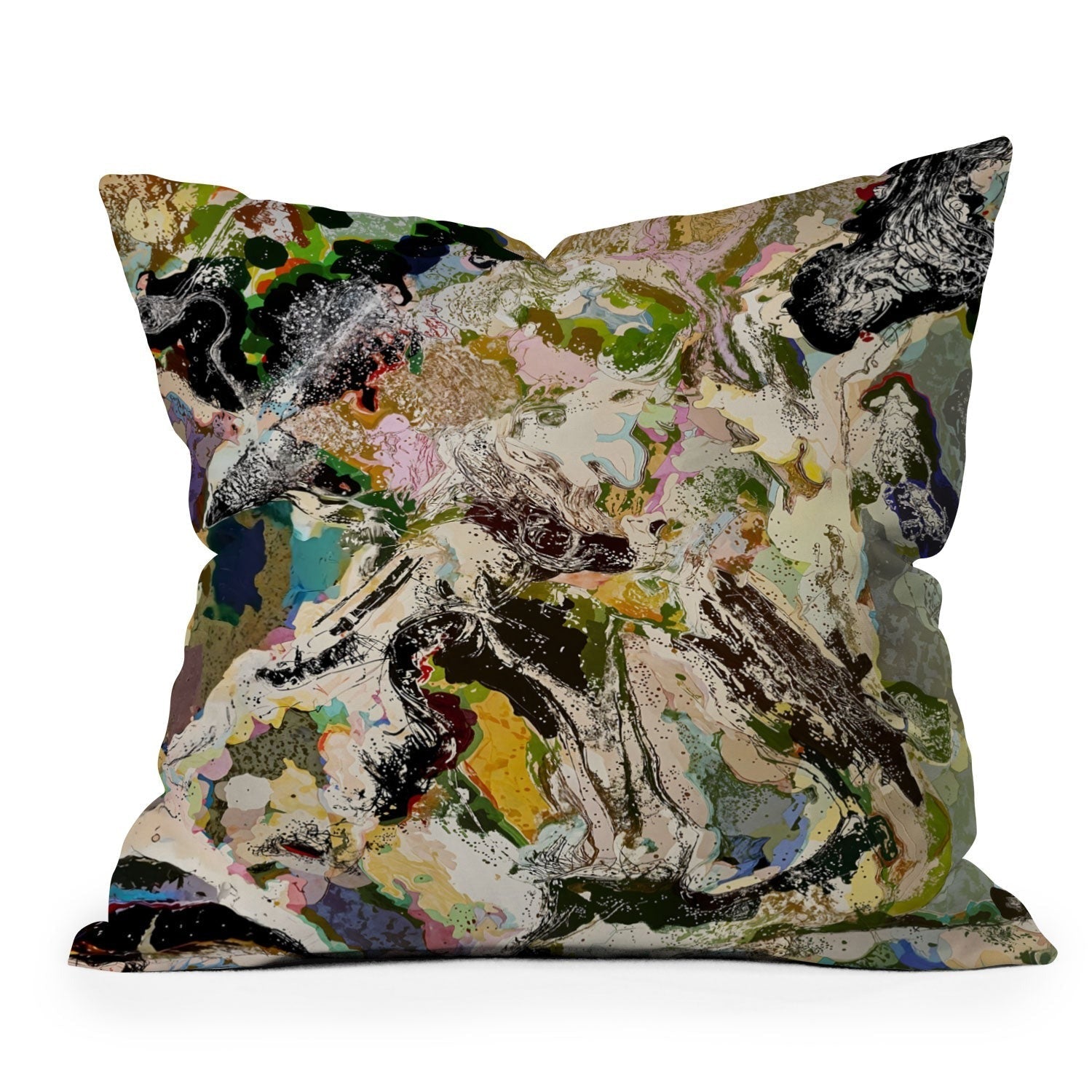 83 Oranges Echoes Beneath the Surface Outdoor Throw Pillow
