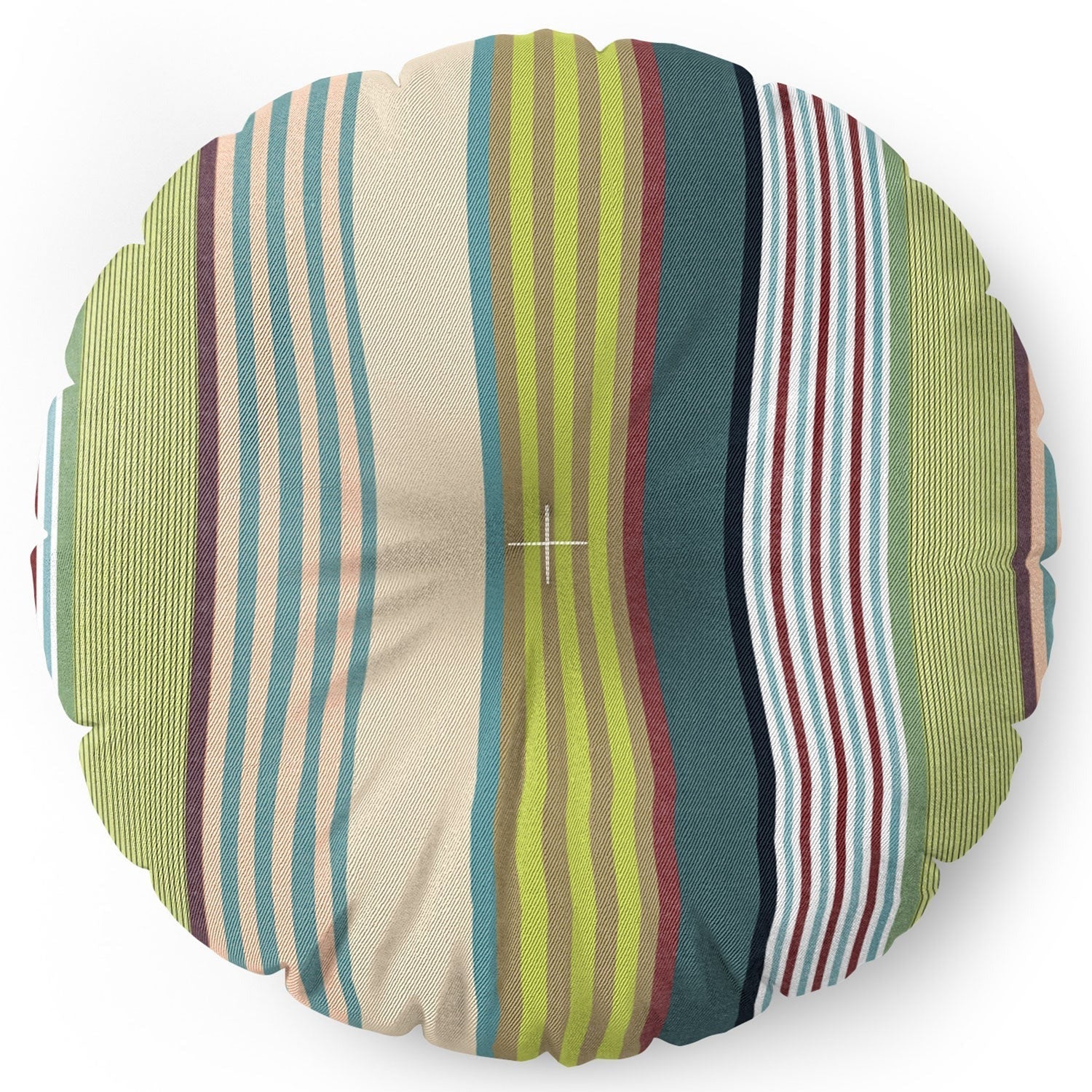 Marta Barragan Camarasa Colorful Stripe Delight Floor Pillow Round