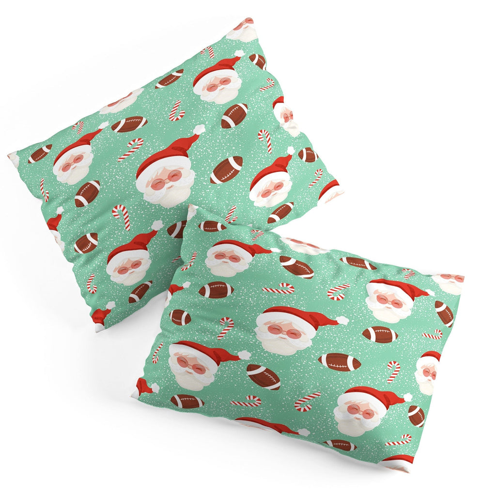 Design by Spark Sporty Football Santa Holiday Pillow Shams