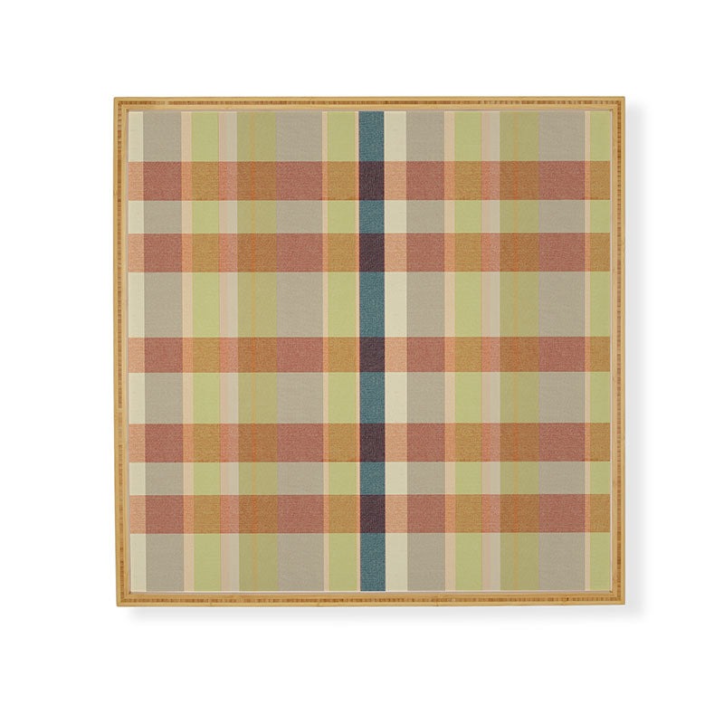 Marta Barragan Camarasa Retro Picnic Plaid Warm Tones Framed Wall Art