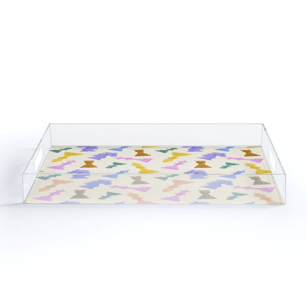 Design by Spark Chess Game Pieces Acrylic Tray