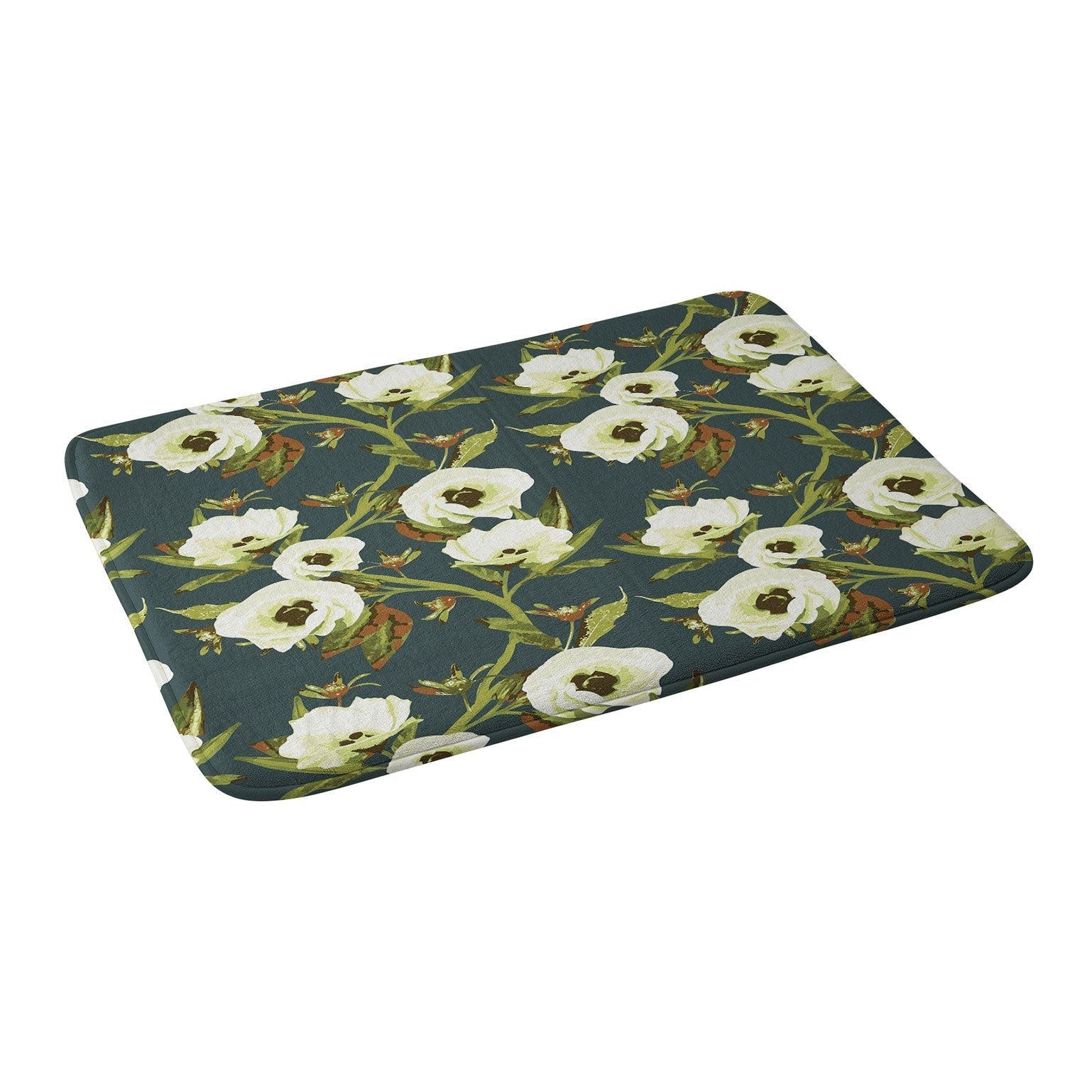 ThirtyOne Illustrations Circa in Olive Memory Foam Bath Mat
