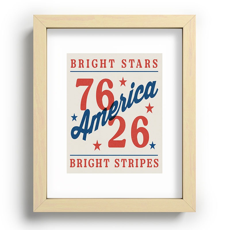 DENY Designs Bright Stars Bright Stripes Recessed Framing Rectangle