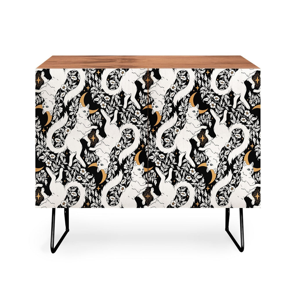 Avenie Celestial Cats Gold Credenza